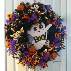 Northlight 24" Black Colorado Spruce Artificial Halloween Wreath, 24-Inch, Unlit -Northlight GUEST eb2e5b1f 77f9 4518 9652 f7b357eb43ad