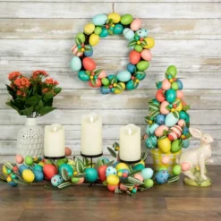 Northlight 17" Colorful Easter Egg Tree In Yellow Gingham Pot -Northlight GUEST ebb4075d e1da 49b4 a03f f2a10a5b286f