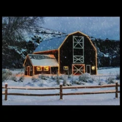 Northlight LED Fiber Optic Snowy Red Barn Christmas Canvas Wall Art 15.75" X 12" 6 Northlight LED Fiber Optic Snowy Red Barn Christmas Canvas Wall Art 15.75" X 12" -Northlight GUEST ebb89d88 da92 4654 9a8d 1f5aa18771b3