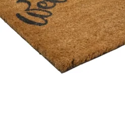 Northlight Natural Coir Floral Rectangular "Welcome" Doormat 18" X 30" -Northlight GUEST ed29c0dc 18d8 47d2 ac3b 4981e5d65a64