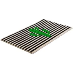 Northlight Green Cactus Striped Natural Coir Outdoor Doormat 18" X 30" -Northlight GUEST ee415f89 7d62 4041 9f55 419047738855