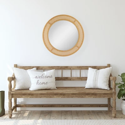 Northlight 30" Round Woven Style Wall Mirror 3 Northlight 30" Round Woven Style Wall Mirror
