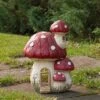 Northlight 18" Red And Beige Mushroom House Outdoor Garden Statue -Northlight GUEST f6d0f166 ded1 4332 b84c b292dab50183