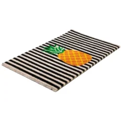 Northlight Ivory And Orange Pineapple Striped Natural Coir Outdoor Doormat 18" X 30" -Northlight GUEST fb8b3f09 02d5 4548 9a3a e3599afe0d31