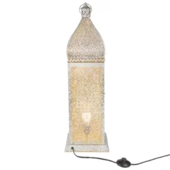 Northlight 30.5" White And Gold Moroccan Style Lantern Floor Lamp -Northlight GUEST febd3296 a027 4363 851d bd15ac163300