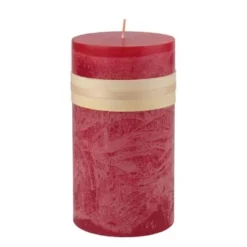 Northlight 6" Cranberry Red Traditional Cylindrical Pillar Candle